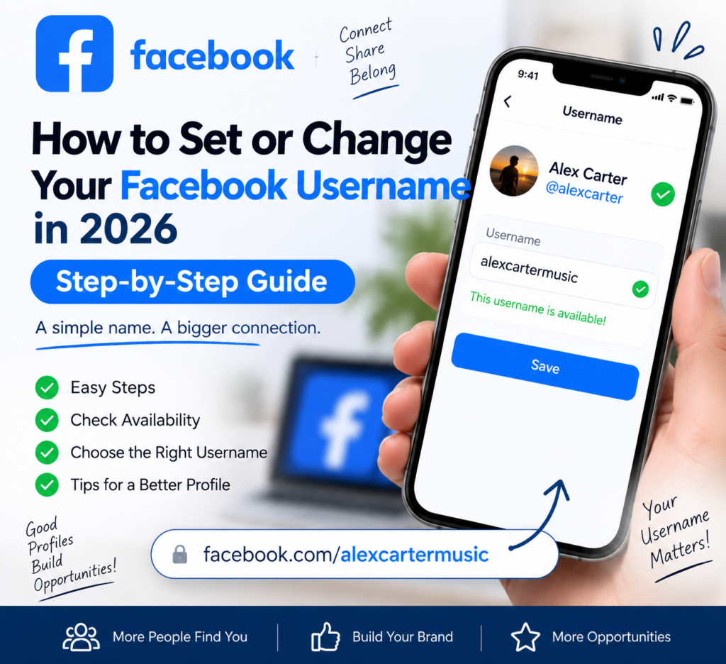 Change Your Facebook Profile or Page Username